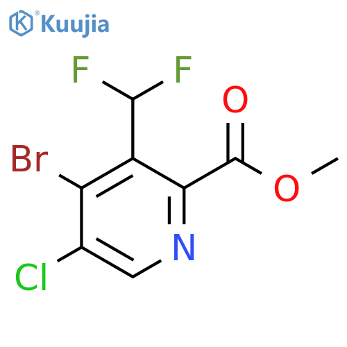 Methyl 4-bromo-5-chloro-3-(difluoromethyl)pyridine-2-carboxylate structure