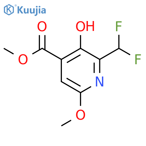 Methyl 2-(difluoromethyl)-3-hydroxy-6-methoxypyridine-4-carboxylate structure