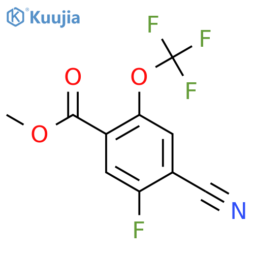 Methyl 4-cyano-5-fluoro-2-(trifluoromethoxy)benzoate structure