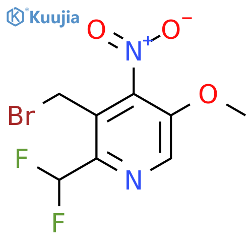 3-(Bromomethyl)-2-(difluoromethyl)-5-methoxy-4-nitropyridine structure