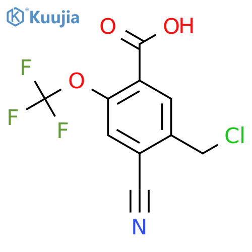 5-Chloromethyl-4-cyano-2-(trifluoromethoxy)benzoic acid structure