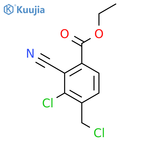 Ethyl 3-chloro-4-chloromethyl-2-cyanobenzoate structure