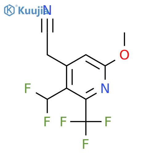 3-(Difluoromethyl)-6-methoxy-2-(trifluoromethyl)pyridine-4-acetonitrile structure