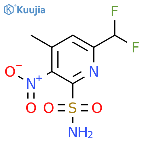 6-(Difluoromethyl)-4-methyl-3-nitropyridine-2-sulfonamide structure