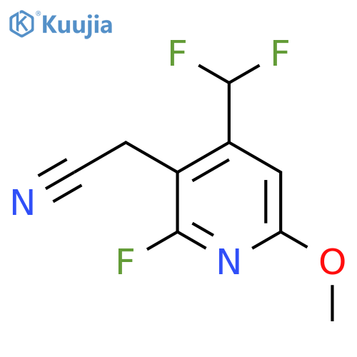 4-(Difluoromethyl)-2-fluoro-6-methoxypyridine-3-acetonitrile structure