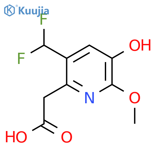 3-(Difluoromethyl)-5-hydroxy-6-methoxypyridine-2-acetic acid structure