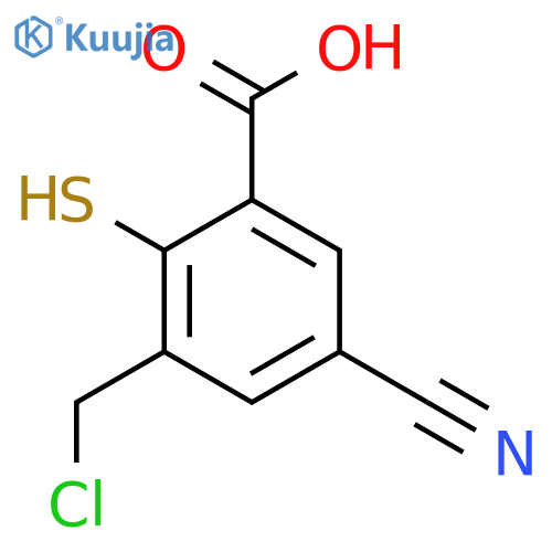 3-Chloromethyl-5-cyano-2-mercaptobenzoic acid structure