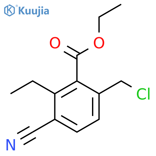 Ethyl 6-chloromethyl-3-cyano-2-ethylbenzoate structure