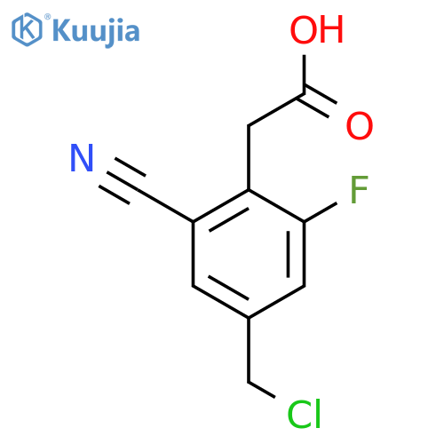 4-Chloromethyl-2-cyano-6-fluorophenylacetic acid structure