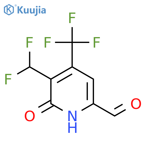 3-(Difluoromethyl)-2-hydroxy-4-(trifluoromethyl)pyridine-6-carboxaldehyde structure