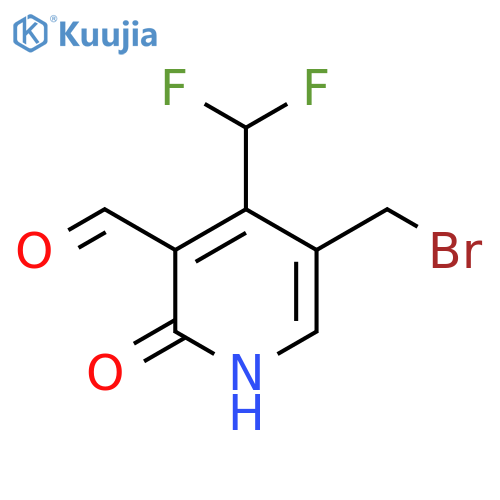 5-(Bromomethyl)-4-(difluoromethyl)-2-hydroxypyridine-3-carboxaldehyde structure