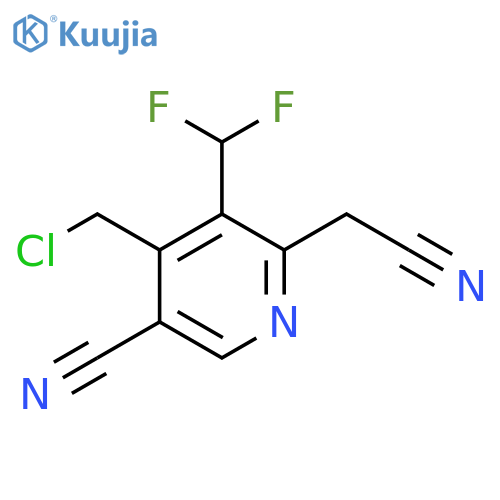 4-(Chloromethyl)-5-cyano-3-(difluoromethyl)pyridine-2-acetonitrile structure