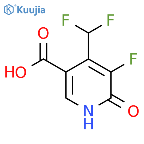 4-(Difluoromethyl)-3-fluoro-2-hydroxypyridine-5-carboxylic acid structure