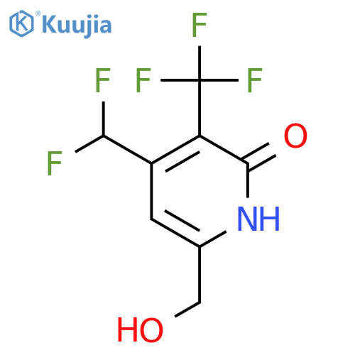 4-(Difluoromethyl)-2-hydroxy-3-(trifluoromethyl)pyridine-6-methanol structure
