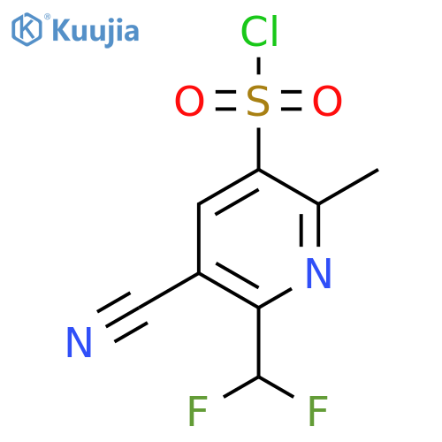 3-Cyano-2-(difluoromethyl)-6-methylpyridine-5-sulfonyl chloride structure