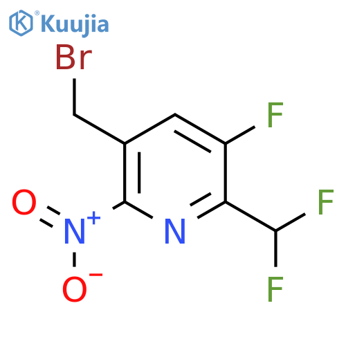 5-(Bromomethyl)-2-(difluoromethyl)-3-fluoro-6-nitropyridine structure