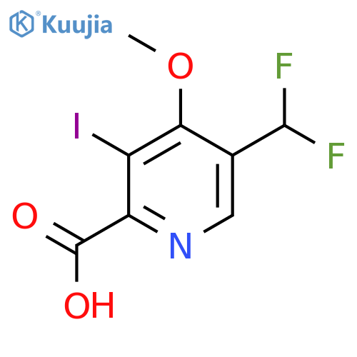 5-(Difluoromethyl)-3-iodo-4-methoxypyridine-2-carboxylic acid structure
