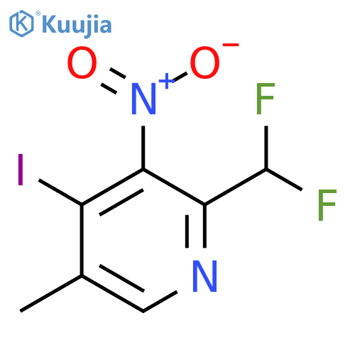 2-(Difluoromethyl)-4-iodo-5-methyl-3-nitropyridine structure