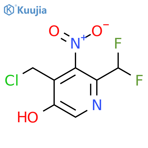4-(Chloromethyl)-2-(difluoromethyl)-5-hydroxy-3-nitropyridine structure