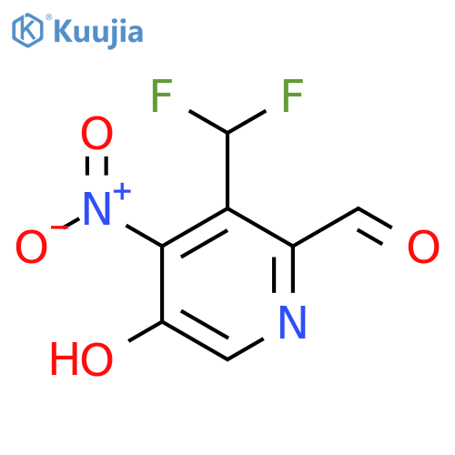 3-(Difluoromethyl)-5-hydroxy-4-nitropyridine-2-carboxaldehyde structure