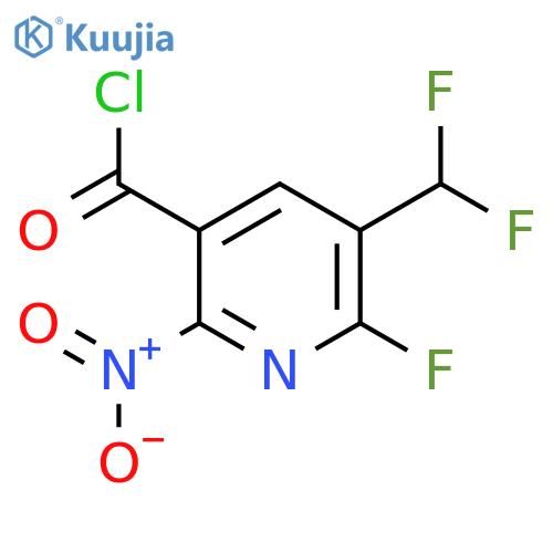 3-(Difluoromethyl)-2-fluoro-6-nitropyridine-5-carbonyl chloride structure