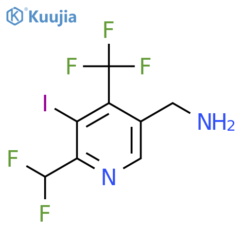 5-(Aminomethyl)-2-(difluoromethyl)-3-iodo-4-(trifluoromethyl)pyridine structure