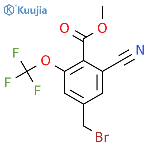 Methyl 4-bromomethyl-2-cyano-6-(trifluoromethoxy)benzoate structure