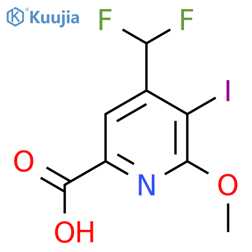 4-(Difluoromethyl)-3-iodo-2-methoxypyridine-6-carboxylic acid structure