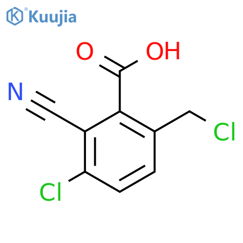 3-Chloro-6-chloromethyl-2-cyanobenzoic acid structure