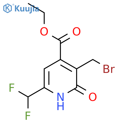 Ethyl 3-(bromomethyl)-6-(difluoromethyl)-2-hydroxypyridine-4-carboxylate structure
