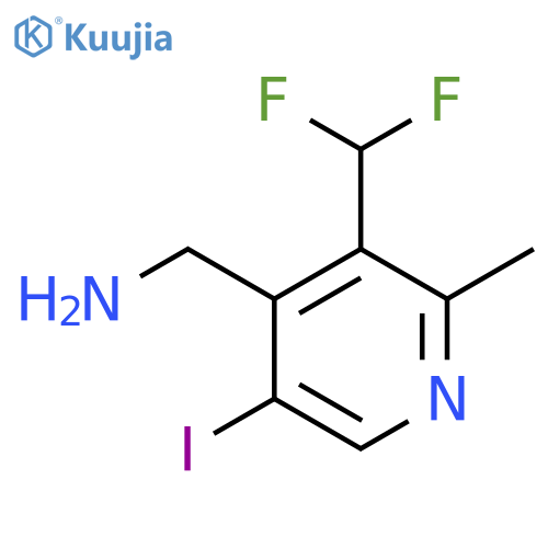 4-(Aminomethyl)-3-(difluoromethyl)-5-iodo-2-methylpyridine structure