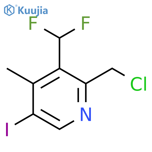 2-(Chloromethyl)-3-(difluoromethyl)-5-iodo-4-methylpyridine structure