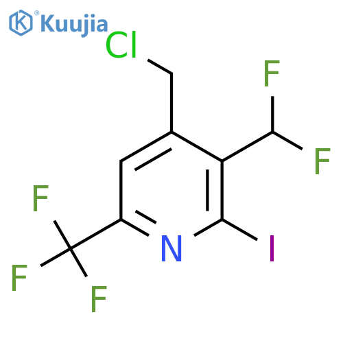 4-(Chloromethyl)-3-(difluoromethyl)-2-iodo-6-(trifluoromethyl)pyridine structure