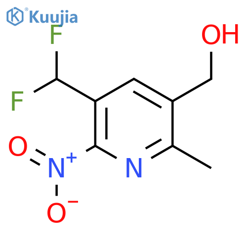 3-(Difluoromethyl)-6-methyl-2-nitropyridine-5-methanol structure