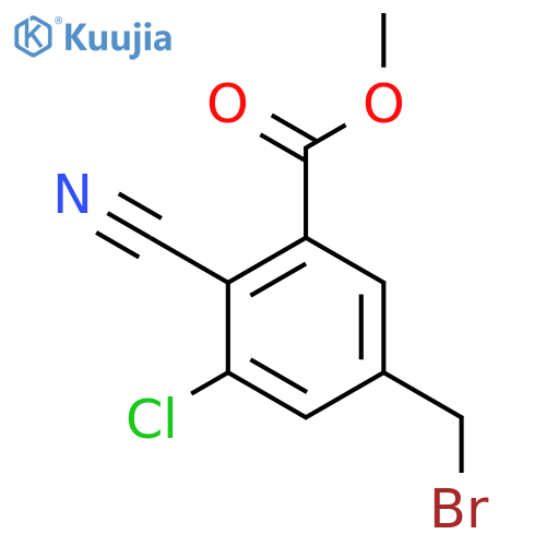 Methyl 5-bromomethyl-3-chloro-2-cyanobenzoate structure