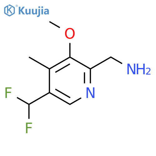 2-(Aminomethyl)-5-(difluoromethyl)-3-methoxy-4-methylpyridine structure