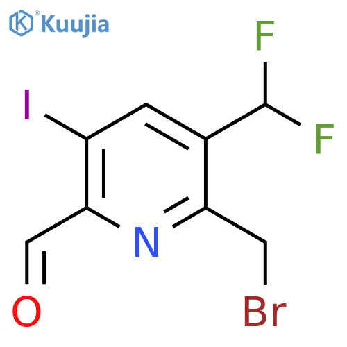 2-(Bromomethyl)-3-(difluoromethyl)-5-iodopyridine-6-carboxaldehyde structure