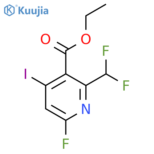 Ethyl 2-(difluoromethyl)-6-fluoro-4-iodopyridine-3-carboxylate structure