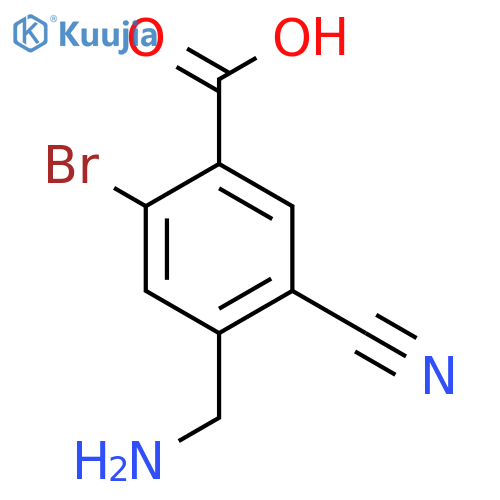 4-Aminomethyl-2-bromo-5-cyanobenzoic acid structure