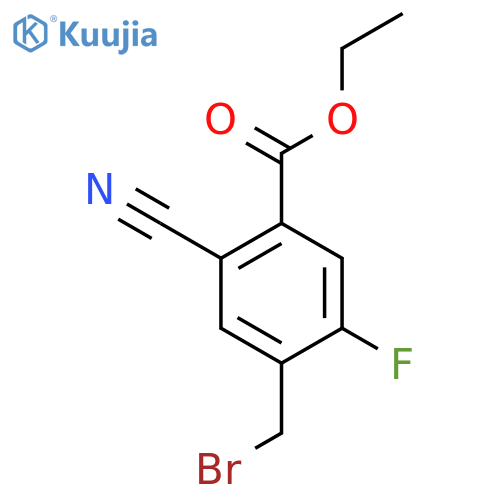 Ethyl 4-bromomethyl-2-cyano-5-fluorobenzoate structure