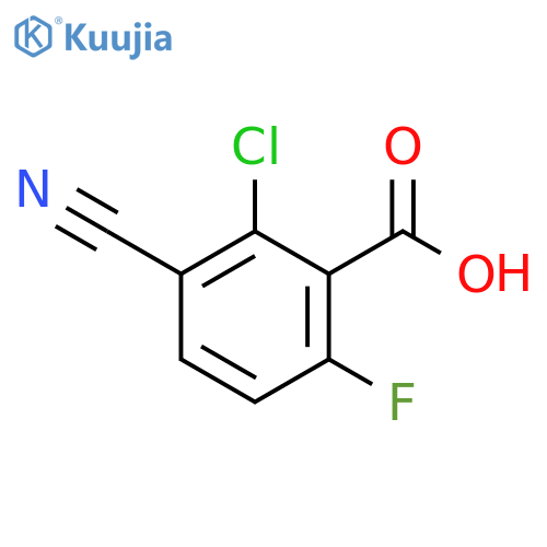 Benzoic acid, 2-chloro-3-cyano-6-fluoro- structure