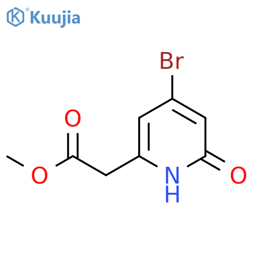 Methyl 4-bromo-2-hydroxypyridine-6-acetate structure