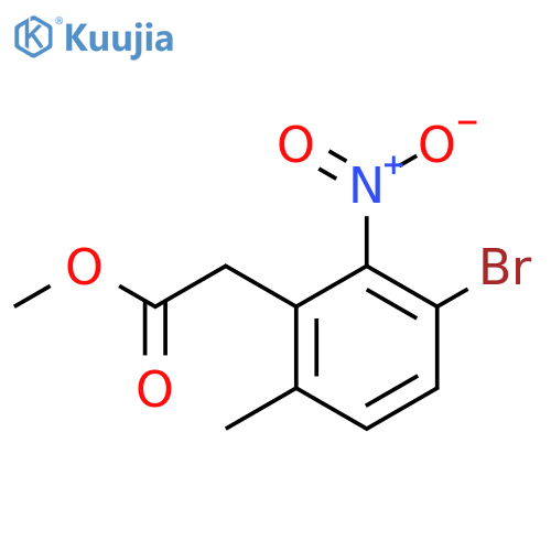 Methyl 3-bromo-6-methyl-2-nitrophenylacetate structure