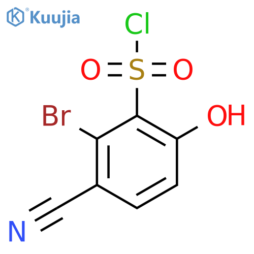 2-Bromo-3-cyano-6-hydroxybenzenesulfonyl chloride structure