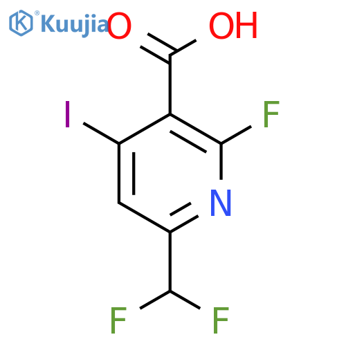 6-(Difluoromethyl)-2-fluoro-4-iodopyridine-3-carboxylic acid structure