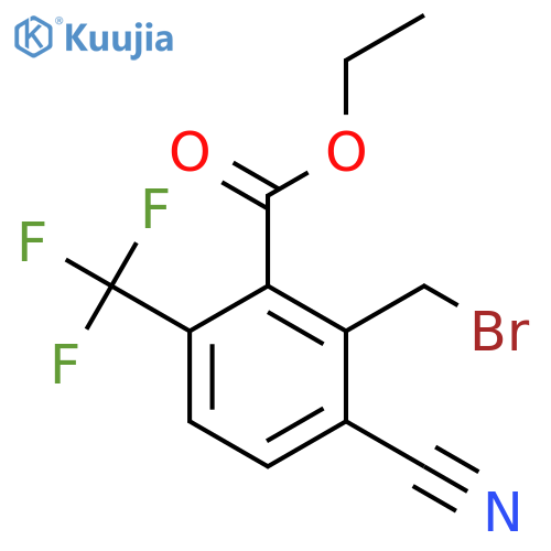 Ethyl 2-bromomethyl-3-cyano-6-(trifluoromethyl)benzoate structure