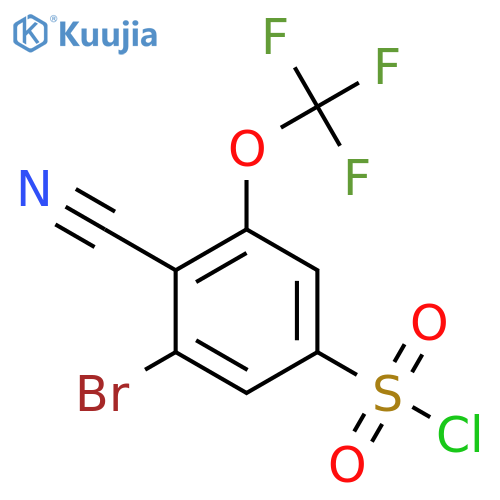 3-Bromo-4-cyano-5-(trifluoromethoxy)benzenesulfonyl chloride structure