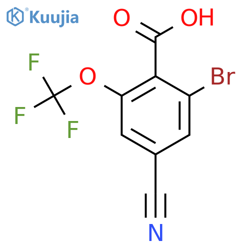 2-Bromo-4-cyano-6-(trifluoromethoxy)benzoic acid structure
