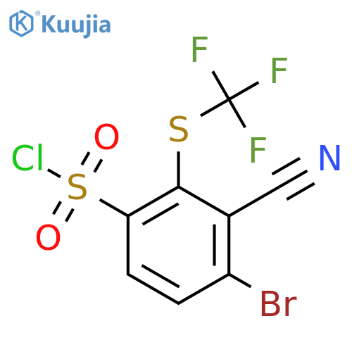 4-Bromo-3-cyano-2-(trifluoromethylthio)benzenesulfonyl chloride structure