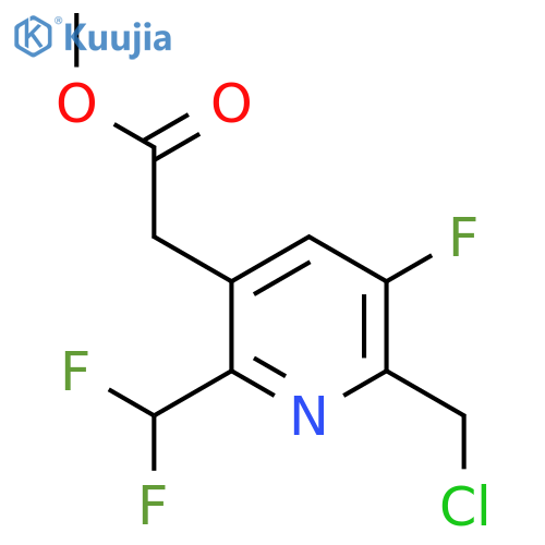 Methyl 2-(chloromethyl)-6-(difluoromethyl)-3-fluoropyridine-5-acetate structure